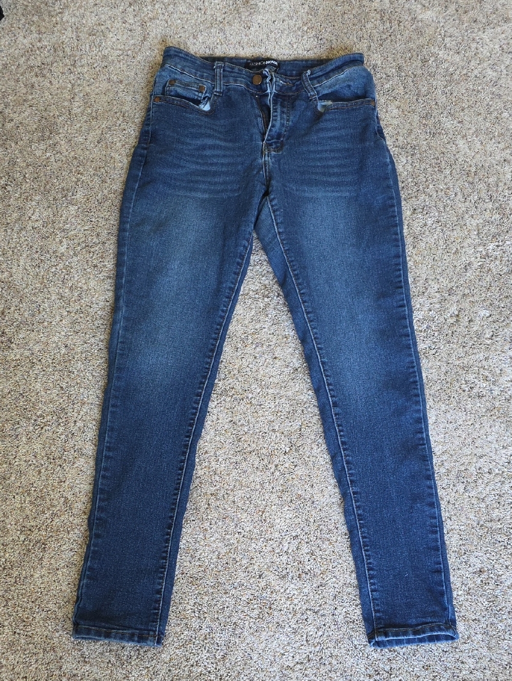 Fashion Nova Women's 11/12 Blue Skinny Jeans